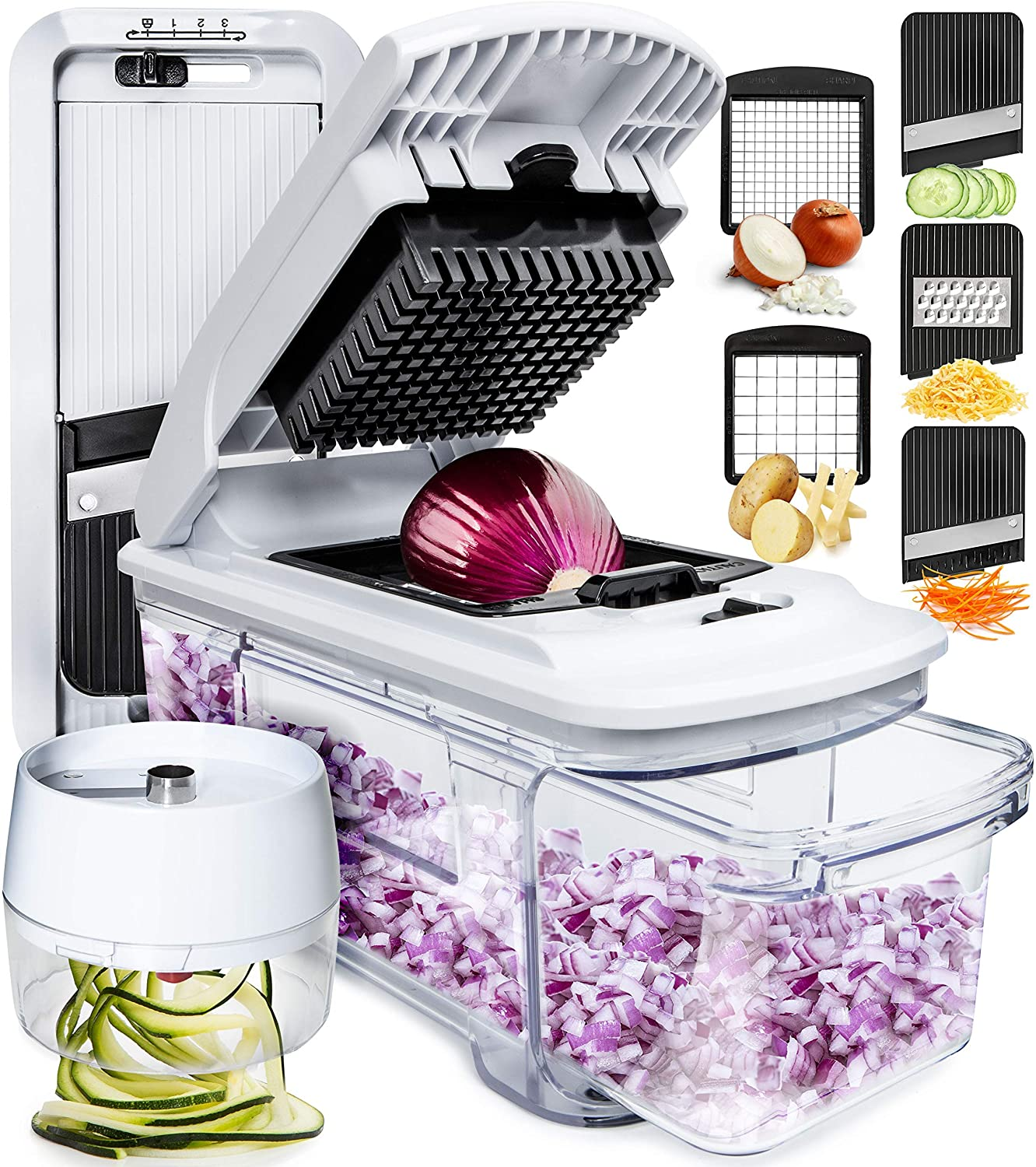 6-in-1 Mandoline Slicer, Cheese Grater, Food Chopper, Food Processors  Kitchen Accessories, 1 - Foods Co.