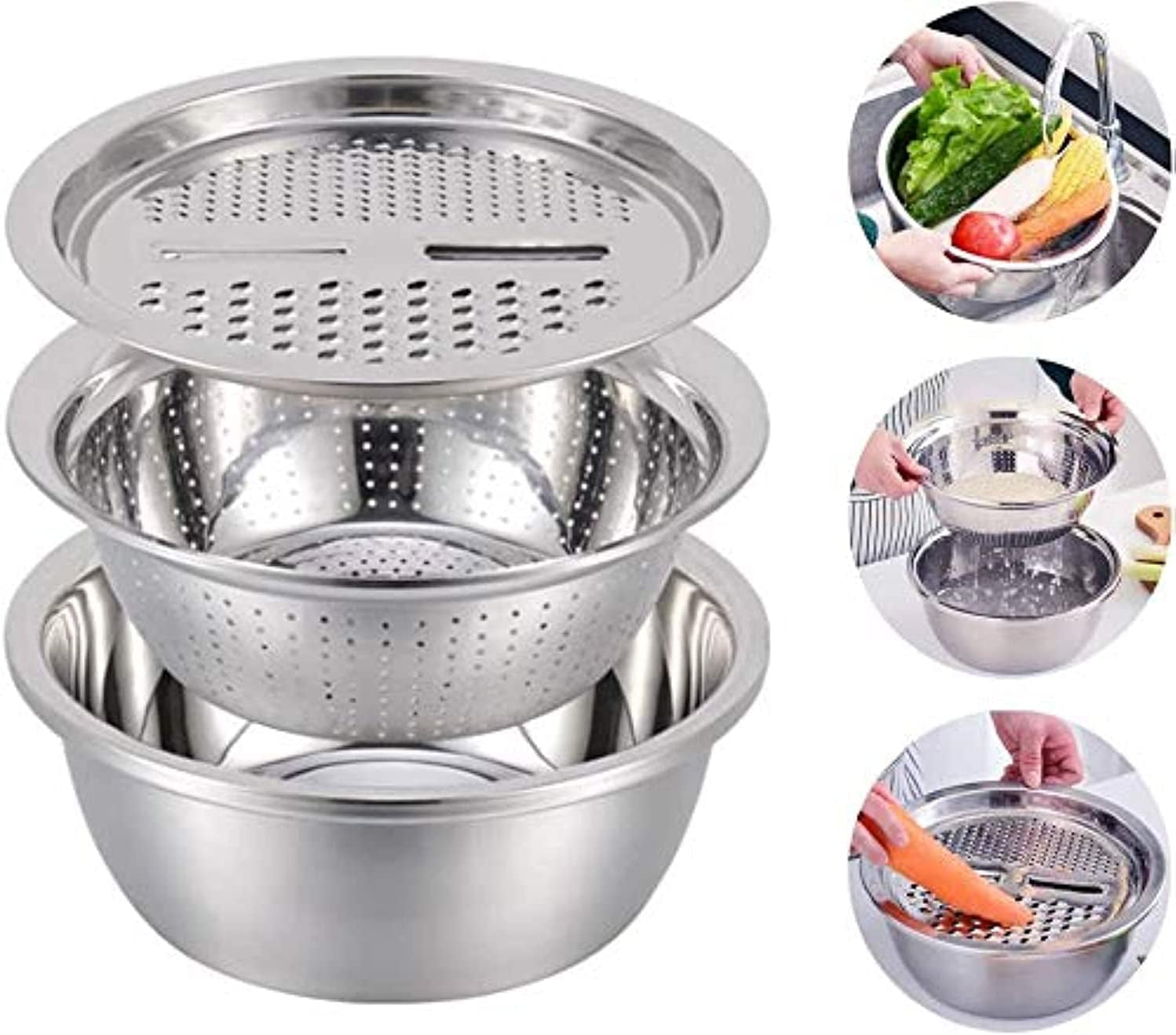 3-in-1 Multi-purpose Shredder Stainless Steel Cheese Grater Vegetable  Cutter