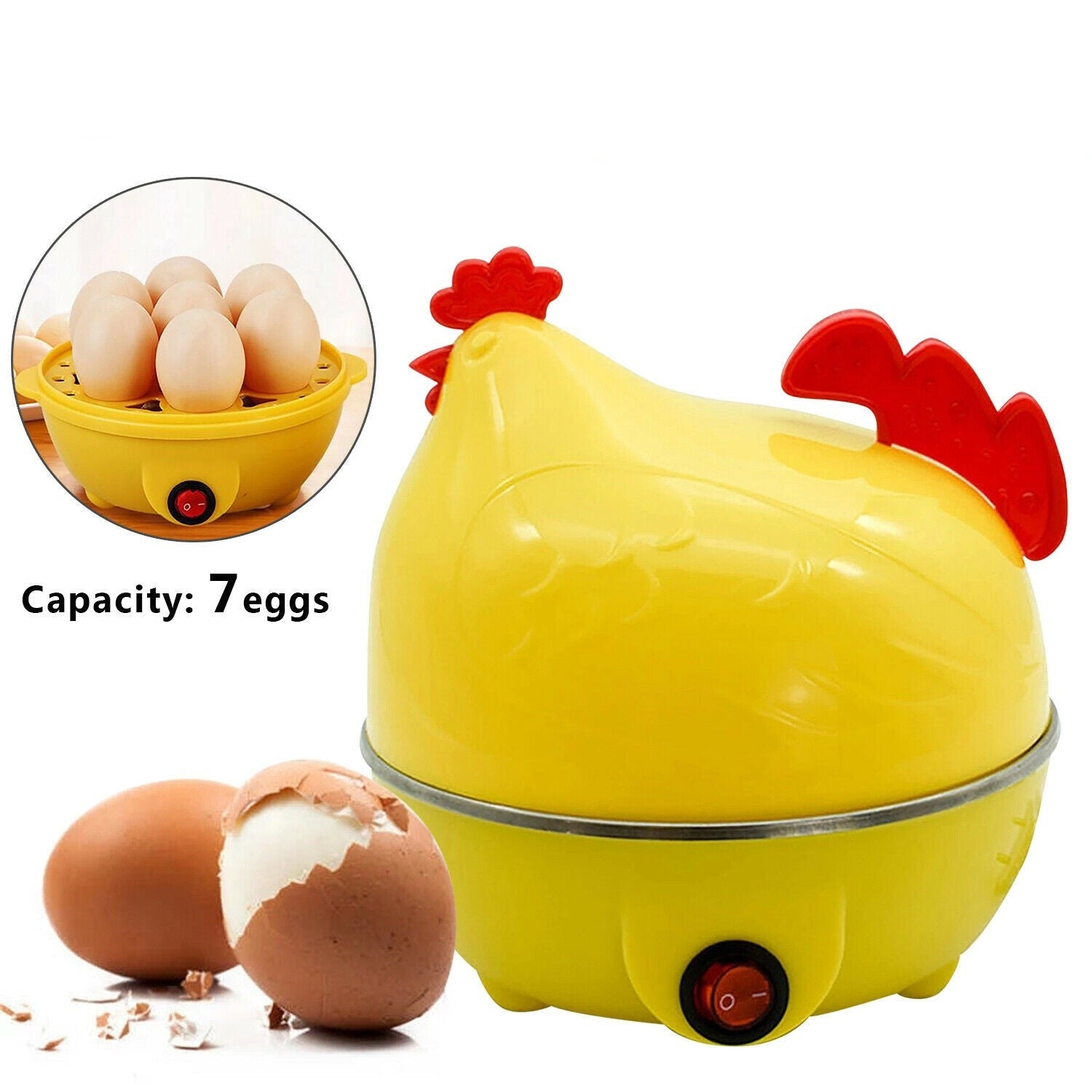 3 in 1 Electric Egg Boiler Egg Poacher Egg Cooker Vegetable Steamer Egg  Steamer