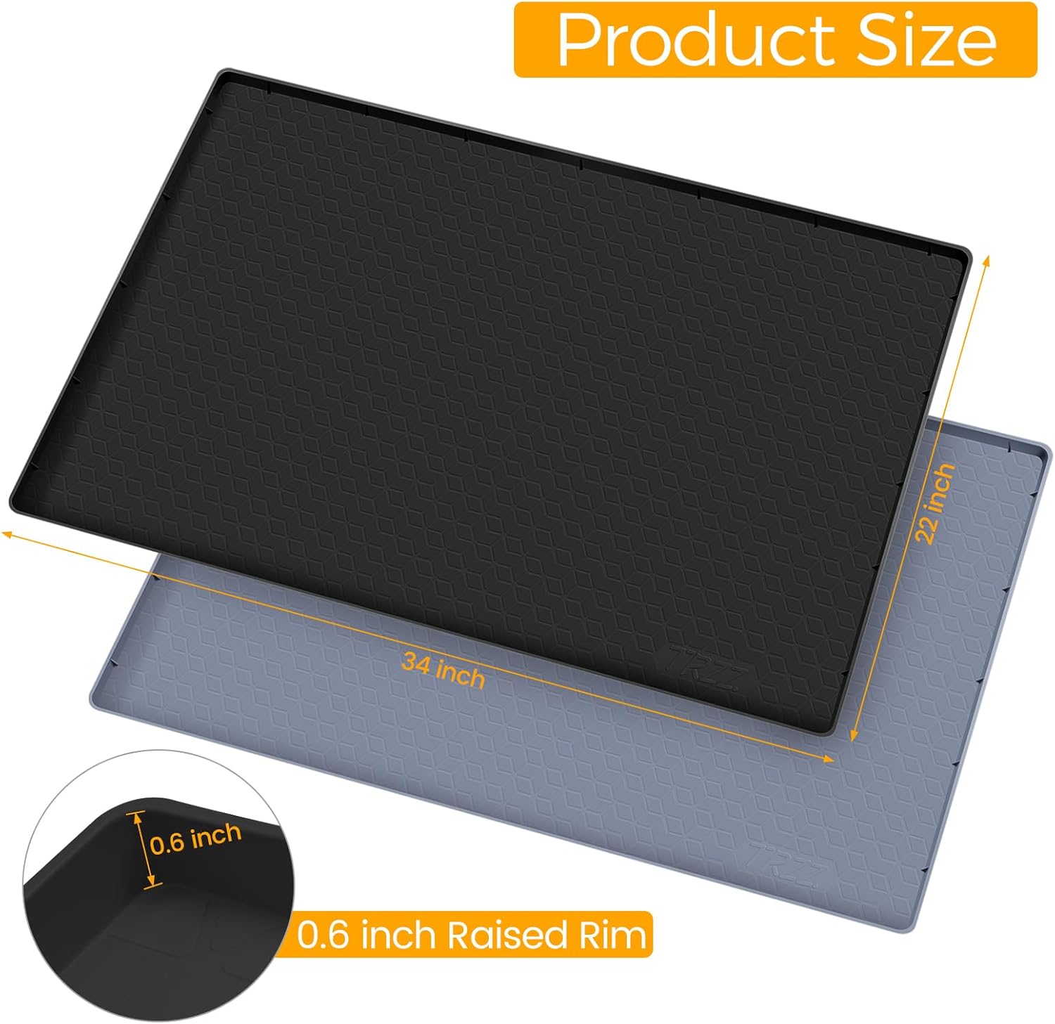 Under Sink Waterproof Silicon Mat & Shelf Liner Organizer