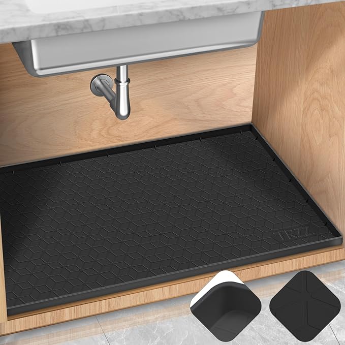 Under Sink Waterproof Silicon Mat & Shelf Liner Organizer