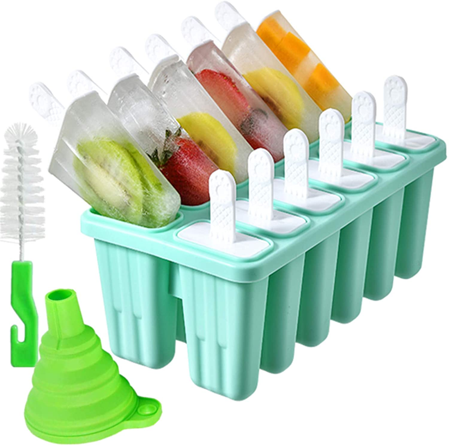  6, 10 Or 12 Pieces Reusable Silicone Popsicle Molds - Easy Release 