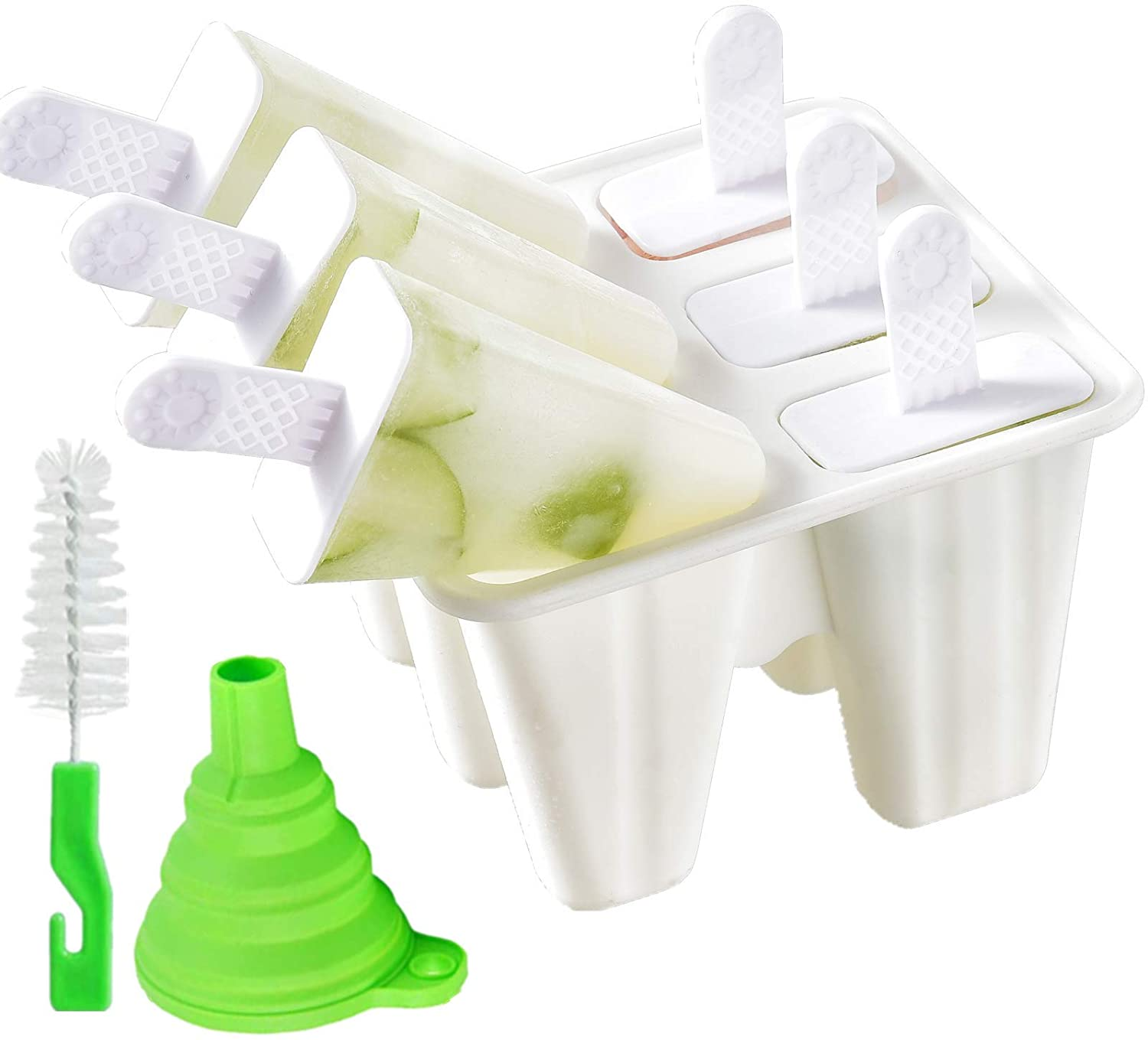  6, 10 Or 12 Pieces Reusable Silicone Popsicle Molds - Easy Release 