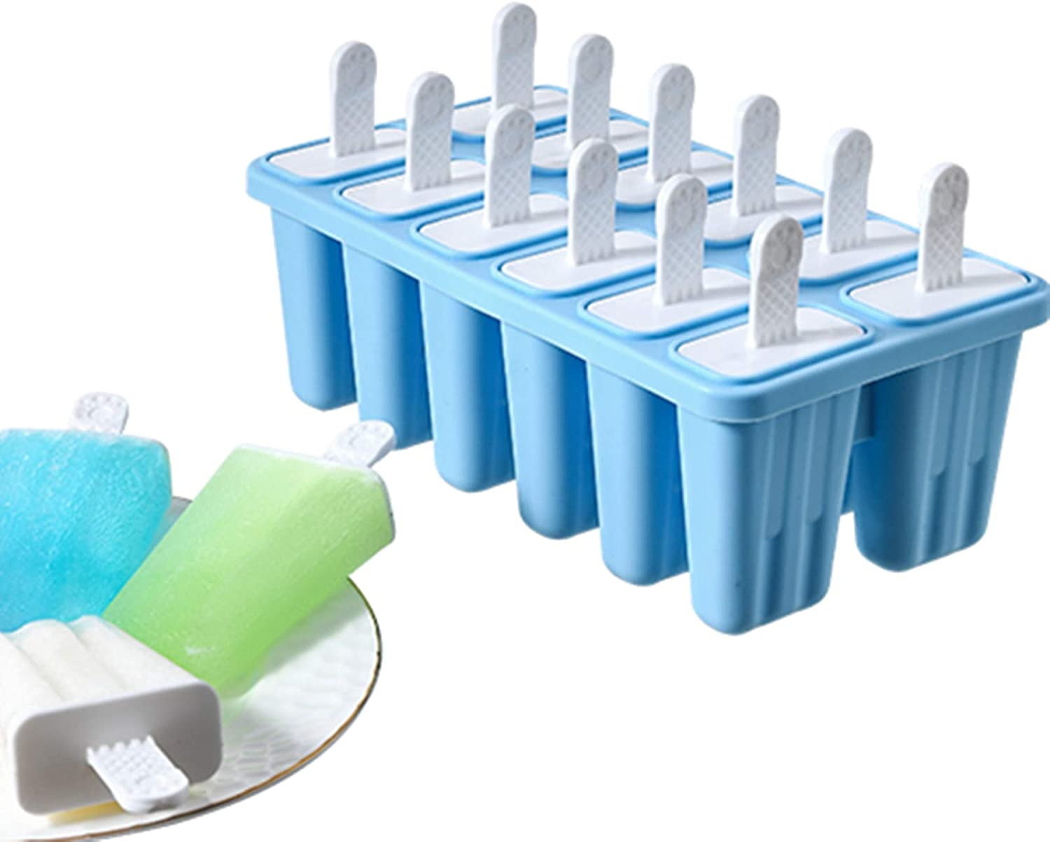  6, 10 Or 12 Pieces Reusable Silicone Popsicle Molds - Easy Release 