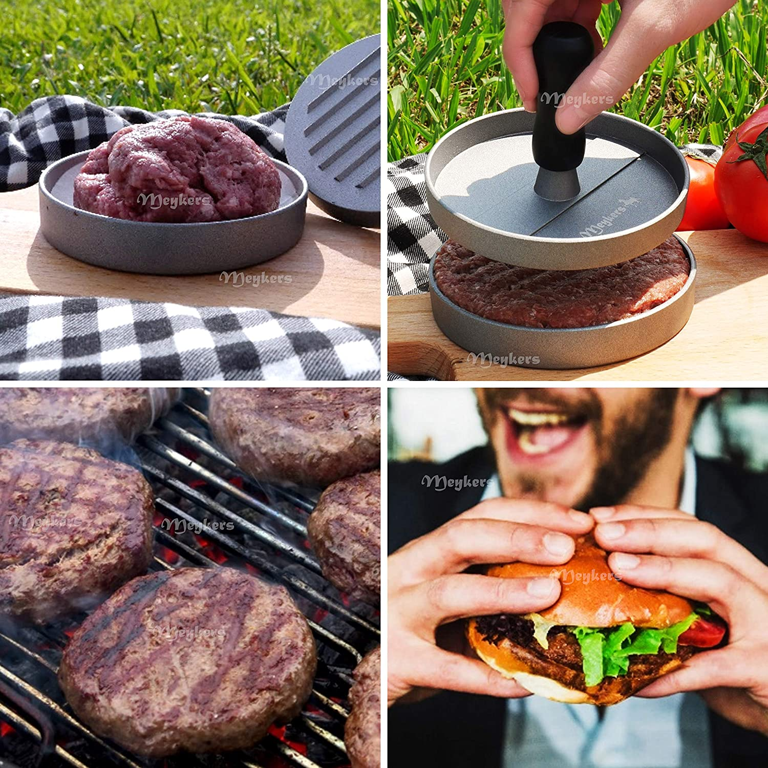 Non-Stick Burger Press With Free 100 Parchment Paper Sheets