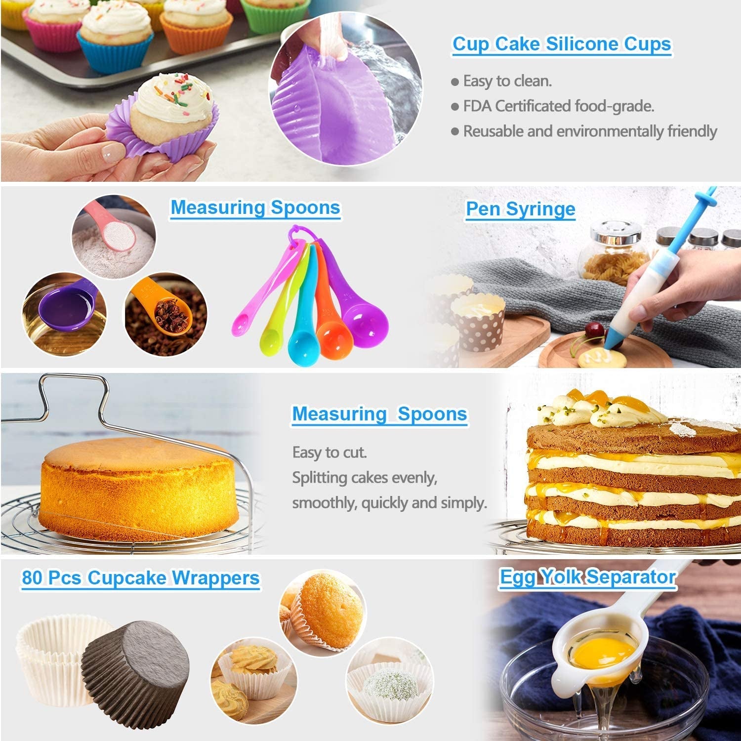 Mega Cake Decorating Supplies,493 PCS Cake & Cupcake Decorating Kit 