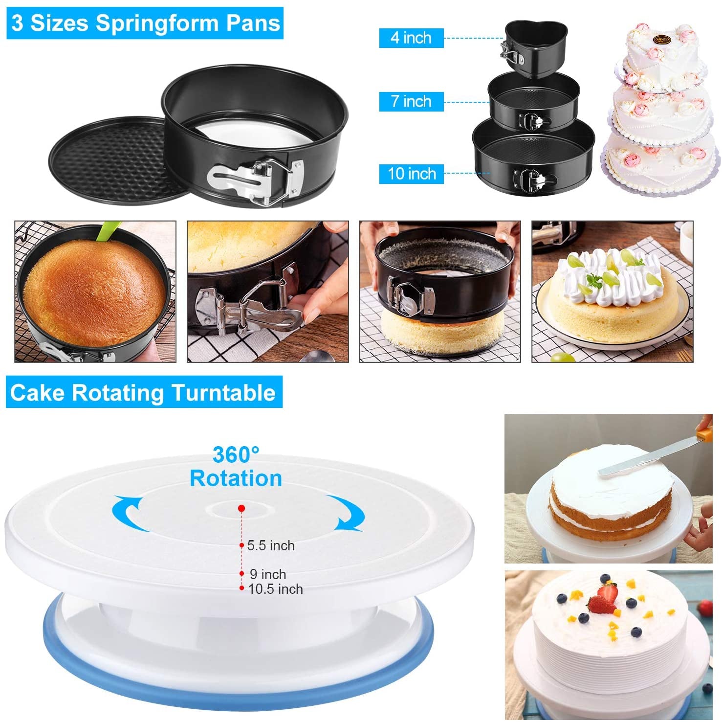 Mega Cake Decorating Supplies,493 PCS Cake & Cupcake Decorating Kit 