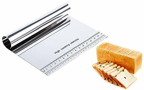 Dough Scraper Bench Knife: Professional Quality Heavy Duty Stainless Steel  Bench Scraper, Chopper, Cutter - Perfect for Pastry, Nuts, Herbs