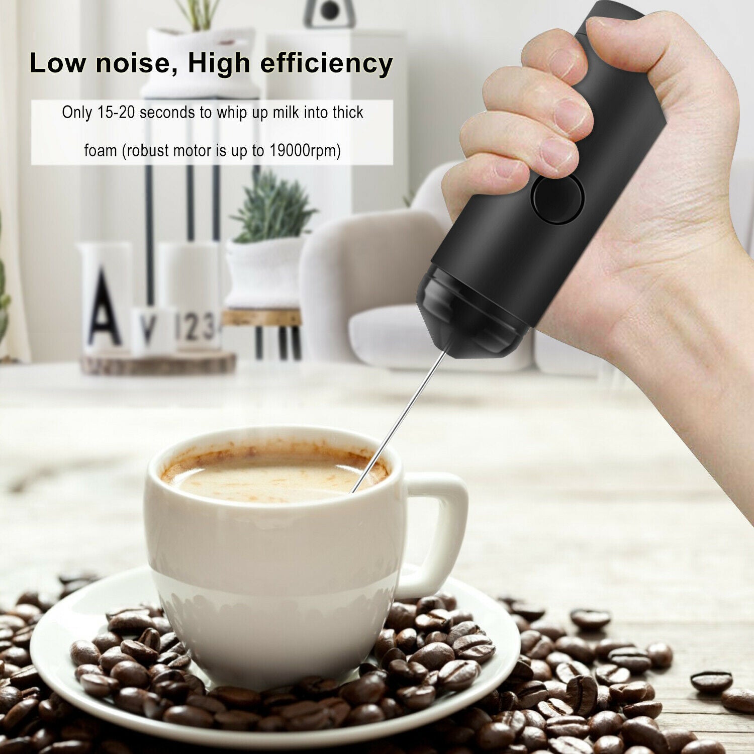Electric Egg Beater Milk Frother Hand Mixer Stainless Steel Coffee Whipping  Hand Milk Frother Stirrer Practical Kitchen Gadgets